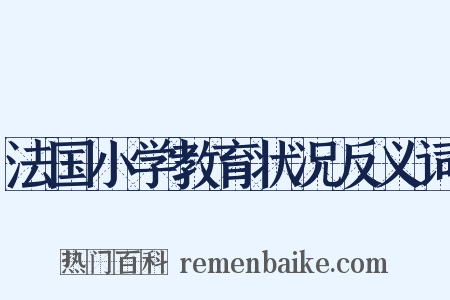 法国小学教育状况反义词是什么意思的图片